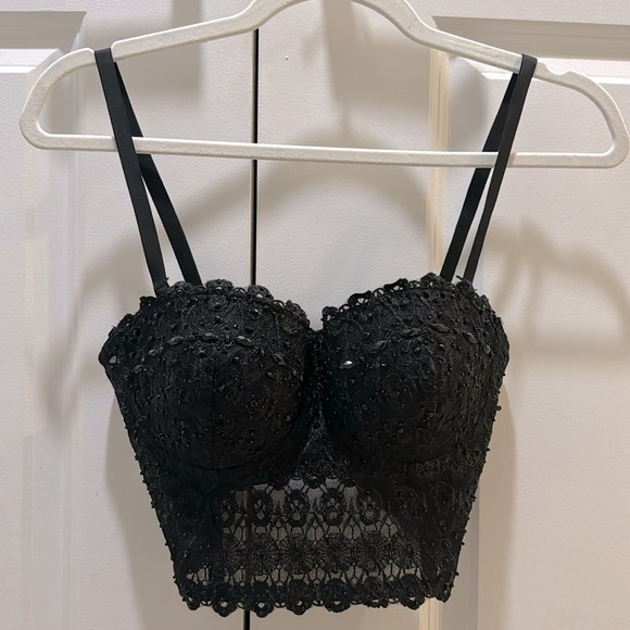 Windsor Other - XS Beaded Bustier Corset Top Black